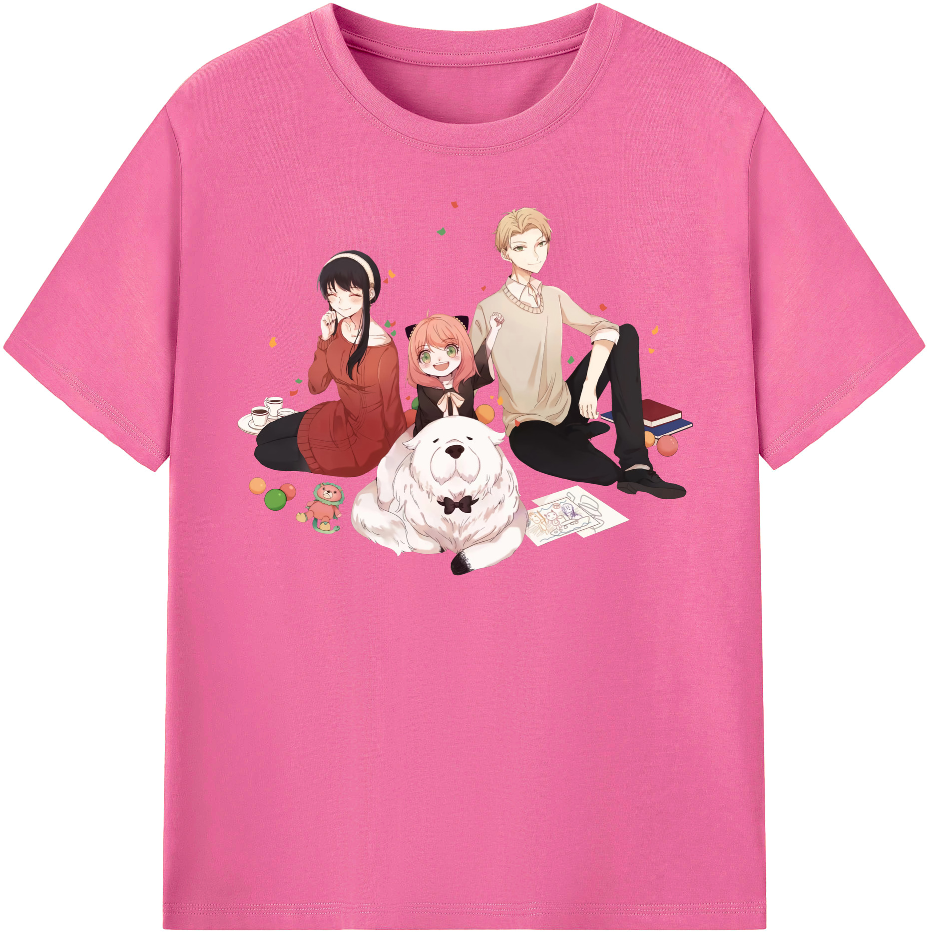 （画像用） SPY×FAMILY间谍家家酒 レディースカジュアルプリントTシャツ（綿100％）